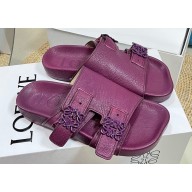 Loewe Ease Women/Men slides in goatskin Purple 2024