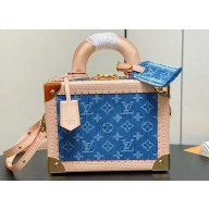Louis Vuitton Petite Valise Denim Bleu Bag M24161 New LV Remix 2024