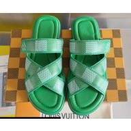 Louis Vuitton Damier pattern Men's Mules Green 2024
