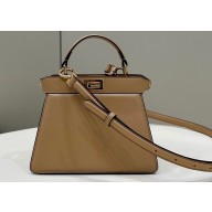 Fendi Peekaboo ISeeU Petite Bag in nappa Leather Beige 2024