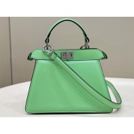 Fendi Peekaboo ISeeU Petite Bag in nappa Leather Acid Green 2024
