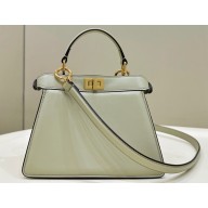 Fendi Peekaboo ISeeU Petite Bag in nappa Leather Pale Green 2024
