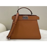 Fendi Peekaboo ISeeU Small Bag Brown Selleria with topstitches 2024
