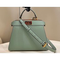 Fendi Peekaboo ISeeU Small Bag in nappa Leather Light Green 2024