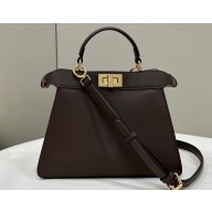 Fendi Peekaboo ISeeU Small Bag in nappa Leather Coffee 2024