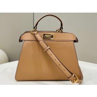 Fendi Peekaboo ISeeU Small Bag in nappa Leather Beige 2024