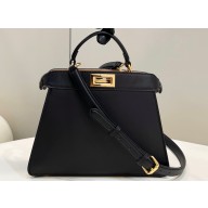 Fendi Peekaboo ISeeU Small Bag in nappa Leather Black 2024