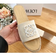 Loewe anagram Canvas Espadrilles Slides Beige 2024