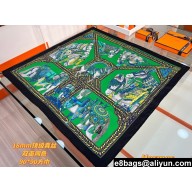 Hermes scarf 90x90cm in silk twill Top Quality 98 2024