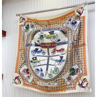 Hermes scarf 90x90cm in silk twill Top Quality 123 2024