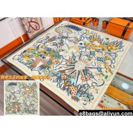 Hermes scarf 90x90cm in silk twill Top Quality 36 2024