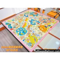 Hermes scarf 90x90cm in silk twill Top Quality 129 2024