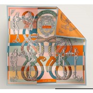 Hermes scarf 90x90cm in silk twill Top Quality 134 2024