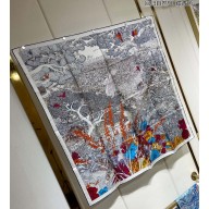 Hermes scarf 90x90cm in silk twill Top Quality 57 2024