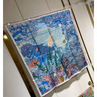 Hermes scarf 90x90cm in silk twill Top Quality 59 2024