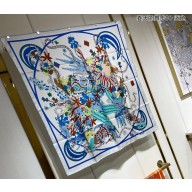 Hermes scarf 90x90cm in silk twill Top Quality 62 2024