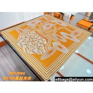 Hermes scarf 90x90cm in silk twill Top Quality 63 2024