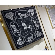 Hermes scarf 90x90cm in silk twill Top Quality 140 2024