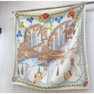 Hermes scarf 90x90cm in silk twill Top Quality 144 2024