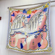 Hermes scarf 90x90cm in silk twill Top Quality 146 2024