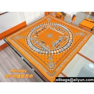 Hermes scarf 90x90cm in silk twill Top Quality 82 2024