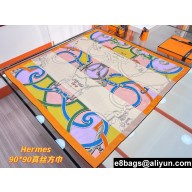 Hermes scarf 90x90cm in silk twill Top Quality 87 2024