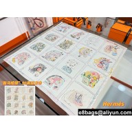 Hermes scarf 90x90cm in silk twill Top Quality 92 2024