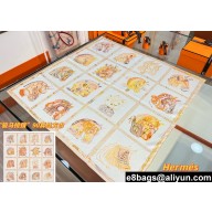 Hermes scarf 90x90cm in silk twill Top Quality 95 2024