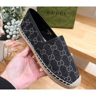 Gucci Women/Men espadrille in GG Denim Black 2024