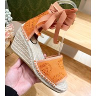 Gucci Women's Interlocking G espadrille 771779 in Canvas Brown 2024