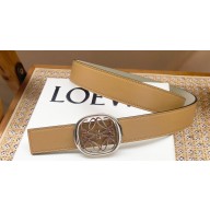 Loewe Width 2.8cm Reversible Anagram Ellipse belt in smooth calfskin 03