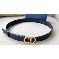 Dior Width 3cm C'est Belt in Smooth Calfskin Black/Gold 2024