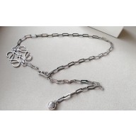 Loewe Anagram chain belt in Silver