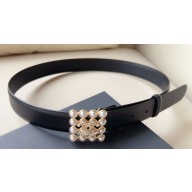 Chanel Width 3cm Metal & Glass Pearls calfskin belt AAA036 01 2024