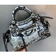 Balenciaga Neo Cagole XS Handbag in Graffiti Black 2024
