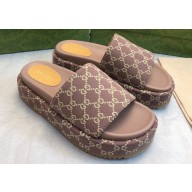 Gucci GG platform slide sandals 23 2024 