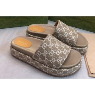 Gucci GG platform slide sandals 21 2024 