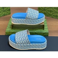 Gucci GG platform slide sandals 09 2024 