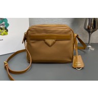Prada Re-Edition 1978 Re-Nylon and Saffiano leather mini shoulder bag 1BH218 Brown 2024
