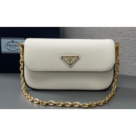 Prada Saffiano leather mini-bag 1BD356 White 2024