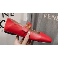 Valentino VLogo Locker Mary-Jane ballerinas in calfskin Red 2024