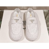 Prada Crochet loafers 1D437N White 2024