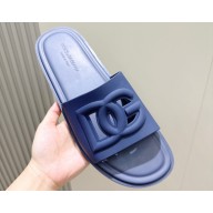 Dolce & Gabbana Men's Rubber beachwear sliders Blue 2024