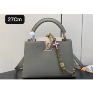 Louis Vuitton Lovelock chain Taurillon leather Capucines BB Bag M23950 Dusty Green 2024