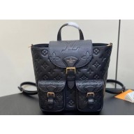 Louis Vuitton Monogram Empreinte leather Backup Backpack Bag M47072 Black 2024