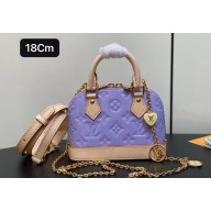 Louis Vuitton Monogram Vernis leather Nano Alma Bag New LV Remix M82974 Glossy Lilac 2024