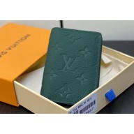 Louis Vuitton Taurillon Monogram leather Pocket Organizer Wallet M83067 Forest Green 2024