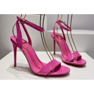 Christian Louboutin Heel 10cm Leather Loubigirl Sandals Patent Fuchsia 2024