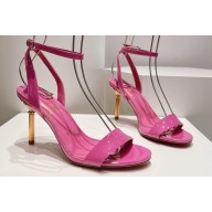 Christian Louboutin Heel 8.5cm Leather Mascasandal Sandals Patent Fuchsia 2024