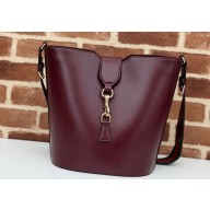 Gucci Medium bucket shoulder bag 782904 leather Burgundy 2024